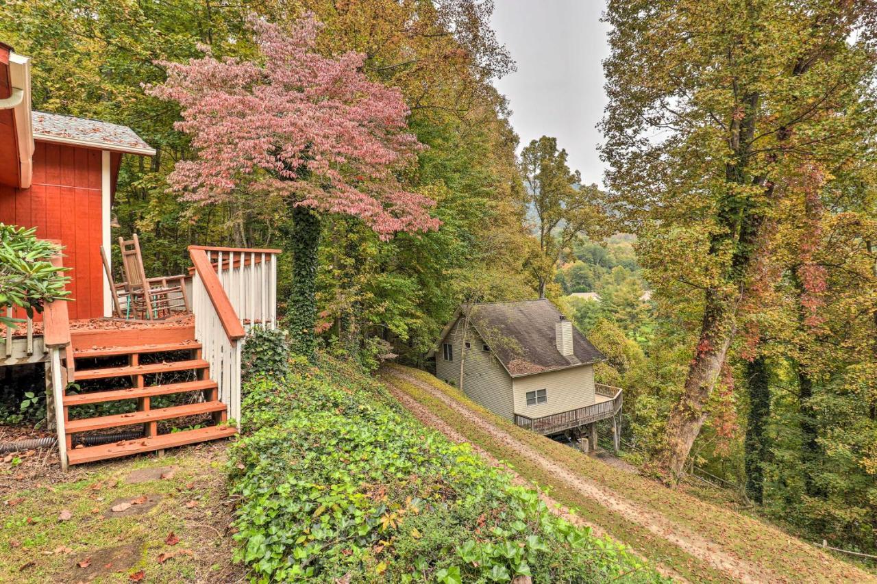 Rustic Red Cabin With Deck In Maggie Valley Club! Exterior photo